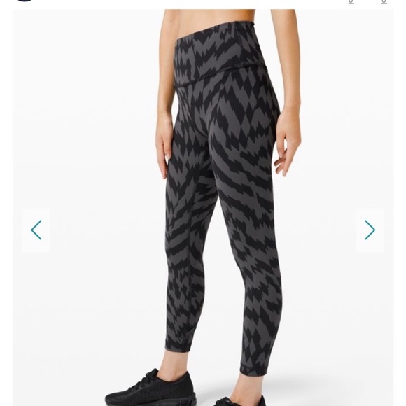 Lululemon Wunder Train High-Rise Tight 25" in Voltage Graphite Grey Black Size 6 - Picture 1 of 6